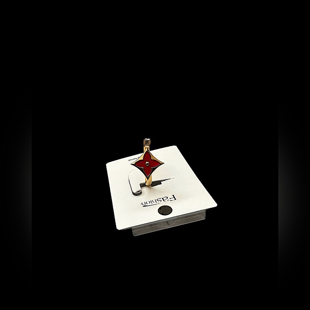 Fashion stainless steel flower ring